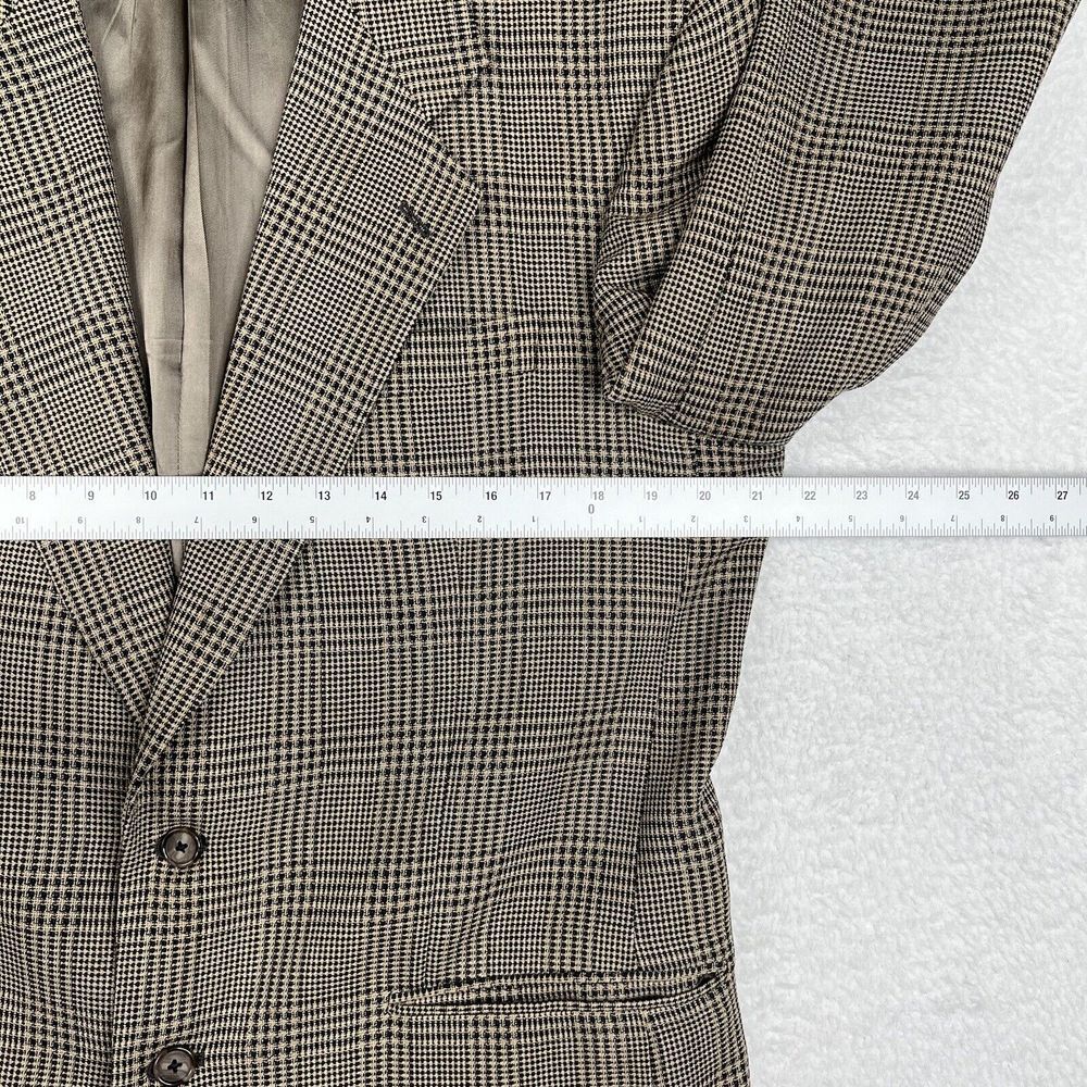 Vintage Givenchy Monsieur Blazer Mens 41R Brown 100% Wool Sports Coat Made USA - Picture 12 of 16